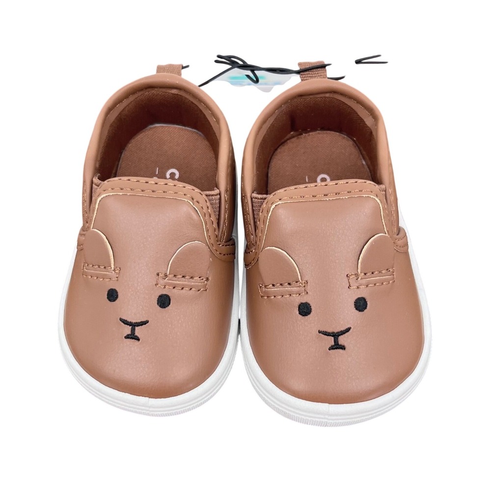 Carter's Child of Mine Slip On Shoes Toddler Boys 3M Brown Bear NEW
